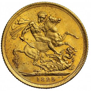 1825 Γεώργιος Δ' - Χρυσή Λίρα Αγγλίας
