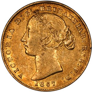 1867 Βικτώρια Σίδνεϊ - Χρυσή Λίρα Αγγλίας