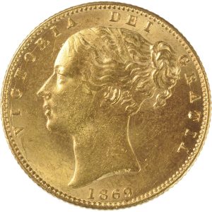 1869 Βικτώρια Λονδίνου - Χρυσή Λίρα Αγγλίας