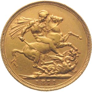 1871 Βικτώρια Λονδίνου - Χρυσή Λίρα Αγγλίας