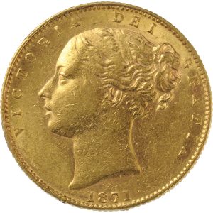 1871 Βικτώρια Σίδνεϊ Θυρεός - Χρυσή Λίρα Αγγλίας