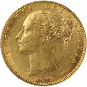 1872 Βικτώρια Λονδίνου Θυρεός - Χρυσή Λίρα Αγγλίας