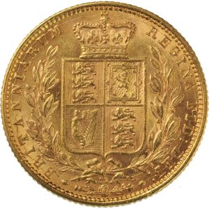 1872 Βικτώρια Λονδίνου Θυρεός - Χρυσή Λίρα Αγγλίας