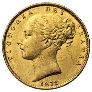 1872 Βικτώρια Μελβούρνης Θυρεός - Χρυσή Λίρα Αγγλίας