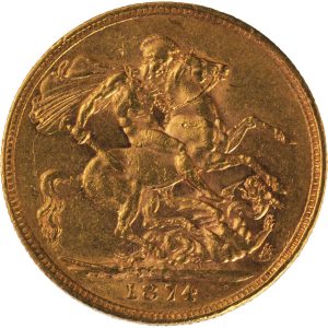 1874 Βικτώρια Λονδίνου - Χρυσή Λίρα Αγγλίας