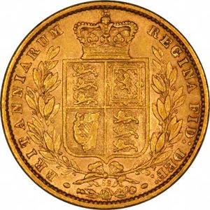 1874 Βικτώρια Λονδίνου Θυρεός - Χρυσή Λίρα Αγγλίας