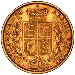 1877 Βικτώρια Σίδνεϊ Θυρεός - Χρυσή Λίρα Αγγλίας