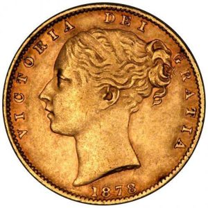 1878 Βικτώρια Σίδνεϊ Θυρεός - Χρυσή Λίρα Αγγλίας
