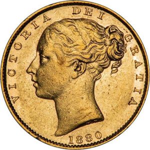1880 Βικτώρια Σίδνεϊ Θυρεός - Χρυσή Λίρα Αγγλίας