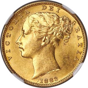 1883 Βικτώρια Μελβούρνης Θυρεός - Χρυσή Λίρα Αγγλίας