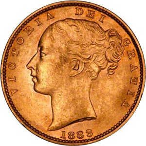 1883 Βικτώρια Σίδνεϊ Θυρεός - Χρυσή Λίρα Αγγλίας