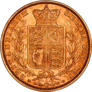 1883 Βικτώρια Σίδνεϊ Θυρεός - Χρυσή Λίρα Αγγλίας