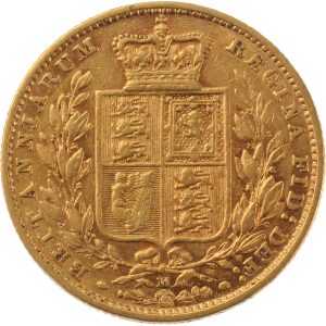 1884 Βικτώρια Μελβούρνης Θυρεός - Χρυσή Λίρα Αγγλίας