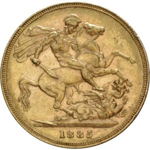 1885 Βικτώρια Λονδίνου - Χρυσή Λίρα Αγγλίας