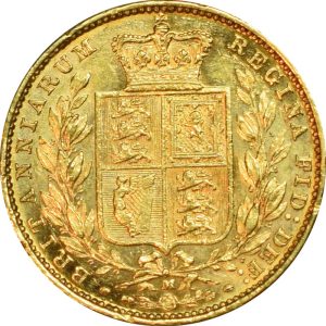 1885 Βικτώρια Μελβούρνης Θυρεός - Χρυσή Λίρα Αγγλίας