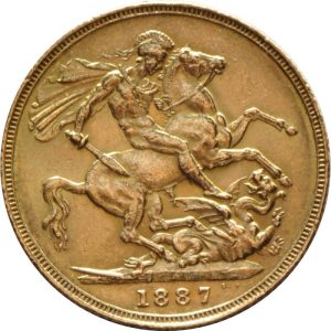 1887 Βικτώρια Λονδίνου - Χρυσή Λίρα Αγγλίας