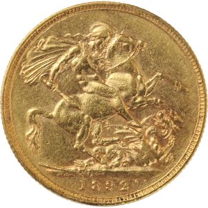 1892 Βικτώρια Λονδίνου - Χρυσή Λίρα Αγγλίας