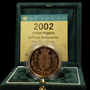 5 Pounds Great Britain Gold Coin 2002 / 5 Λίρες Αγγλίας Χρυσό Νόμισμα 2002